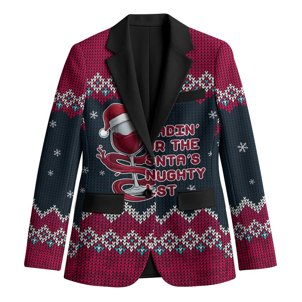 Headin For Santas Naughty Christmas Christmas Blazer Xmas Holiday Patterns - Wonder Print Shop