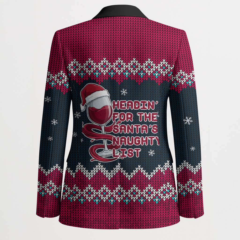 Headin For Santas Naughty Christmas Christmas Blazer Xmas Holiday Patterns - Wonder Print Shop