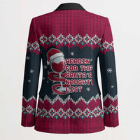 Headin For Santas Naughty Christmas Christmas Blazer Xmas Holiday Patterns - Wonder Print Shop