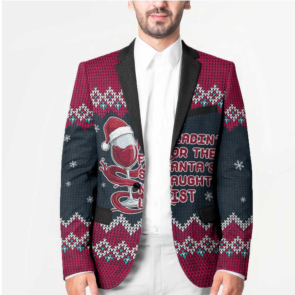 Headin For Santas Naughty Christmas Christmas Blazer Xmas Holiday Patterns - Wonder Print Shop