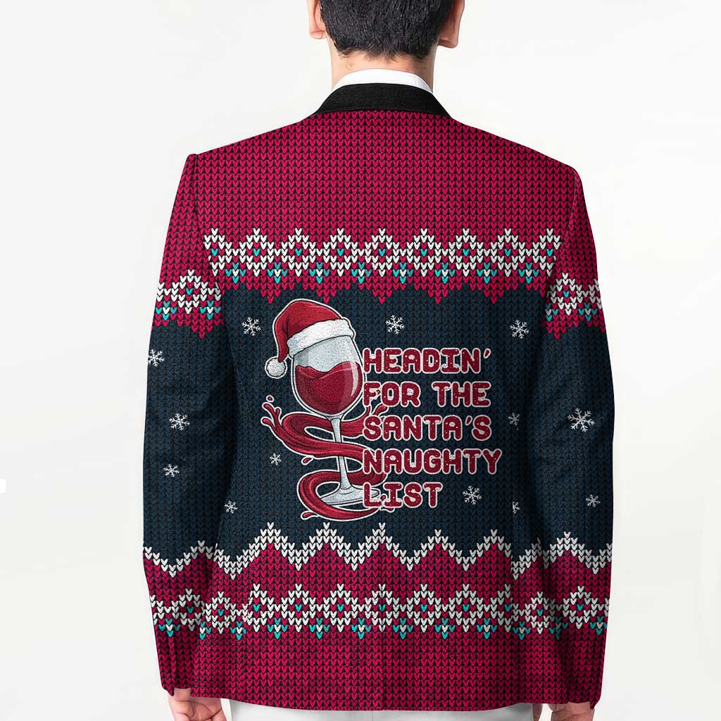Headin For Santas Naughty Christmas Christmas Blazer Xmas Holiday Patterns - Wonder Print Shop