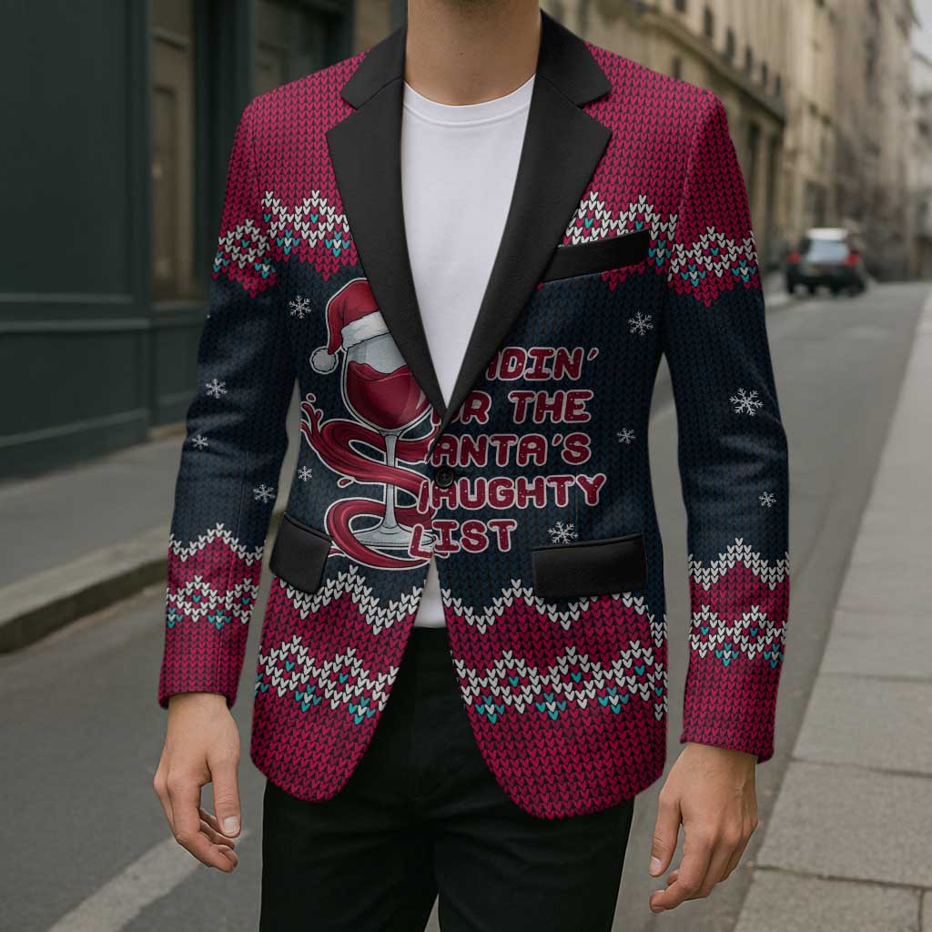 Headin For Santas Naughty Christmas Christmas Blazer Xmas Holiday Patterns - Wonder Print Shop