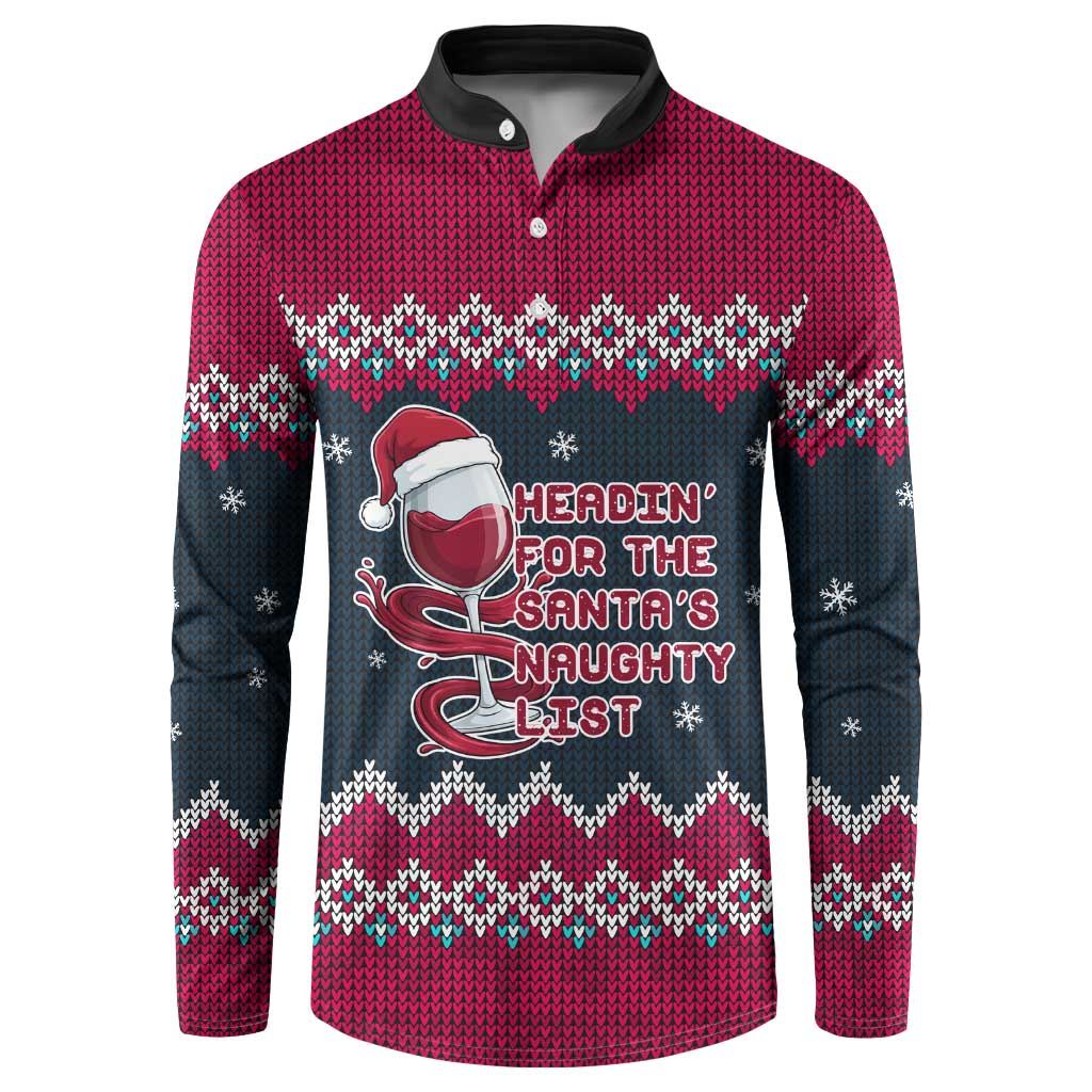 Headin For Santas Naughty Christmas Christmas Button Sweatshirt Xmas Holiday Patterns - Wonder Print Shop