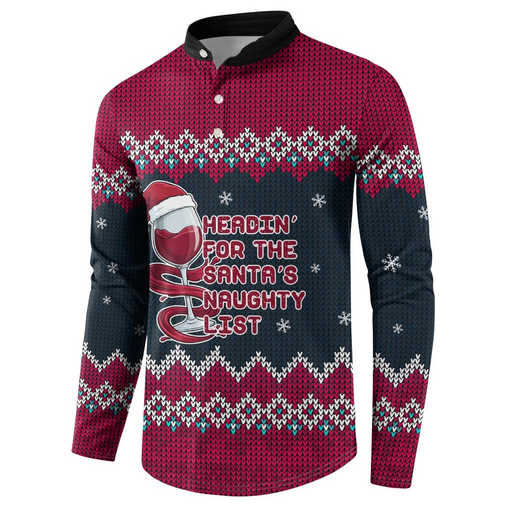 Headin For Santas Naughty Christmas Christmas Button Sweatshirt Xmas Holiday Patterns - Wonder Print Shop