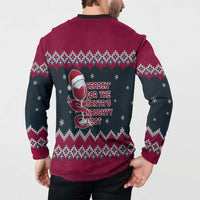 Headin For Santas Naughty Christmas Christmas Button Sweatshirt Xmas Holiday Patterns - Wonder Print Shop