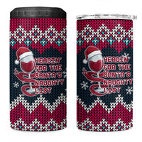 Headin For Santas Naughty Christmas Christmas 4 in 1 Can Cooler Tumbler Xmas Holiday Patterns - Wonder Print Shop