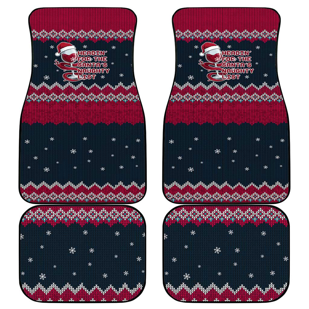 Headin For Santas Naughty Christmas Christmas Car Mats Xmas Holiday Patterns - Wonder Print Shop