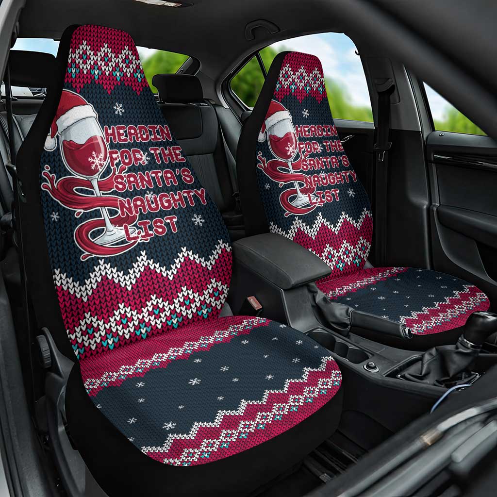 Headin For Santas Naughty Christmas Christmas Car Seat Cover Xmas Holiday Patterns - Wonder Print Shop