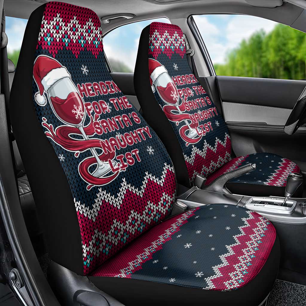 Headin For Santas Naughty Christmas Christmas Car Seat Cover Xmas Holiday Patterns - Wonder Print Shop