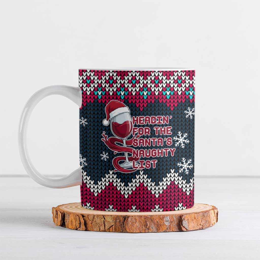 Headin For Santas Naughty Christmas Christmas Ceramic Mug Xmas Holiday Patterns - Wonder Print Shop