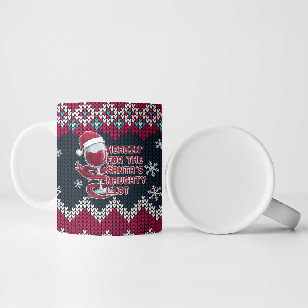 Headin For Santas Naughty Christmas Christmas Ceramic Mug Xmas Holiday Patterns - Wonder Print Shop