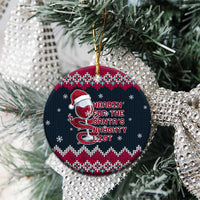 Headin For Santas Naughty Christmas Ceramic Ornament Xmas Holiday Patterns - Wonder Print Shop