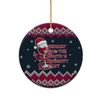 Headin For Santas Naughty Christmas Ceramic Ornament Xmas Holiday Patterns - Wonder Print Shop
