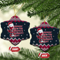 Headin For Santas Naughty Christmas Ceramic Ornament Xmas Holiday Patterns - Wonder Print Shop