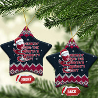 Headin For Santas Naughty Christmas Ceramic Ornament Xmas Holiday Patterns - Wonder Print Shop