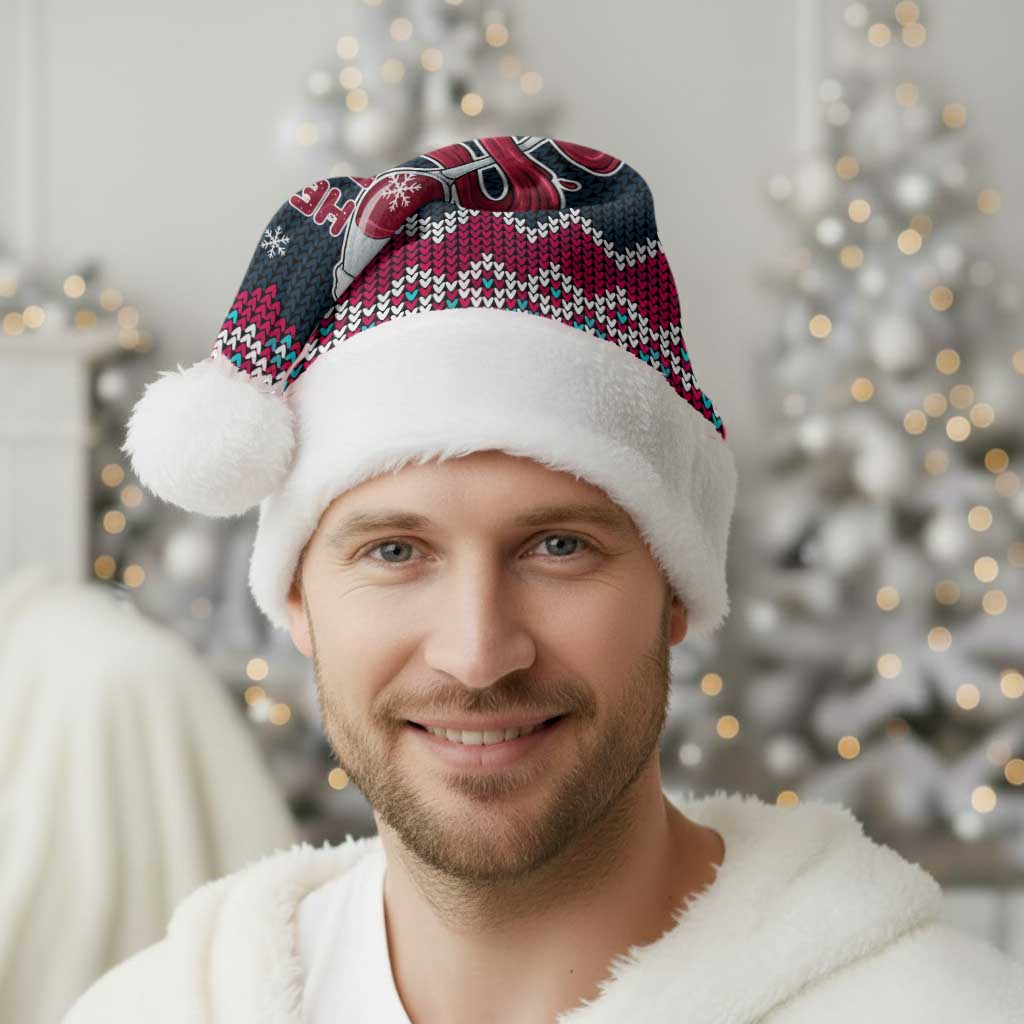 Headin For Santas Naughty Christmas Christmas Santa Hat Xmas Holiday Patterns - Wonder Print Shop