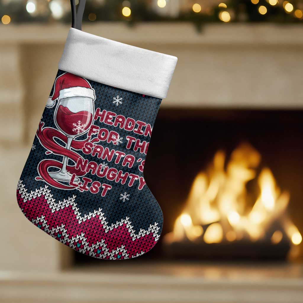Headin For Santas Naughty Christmas Christmas Stocking Xmas Holiday Patterns - Wonder Print Shop