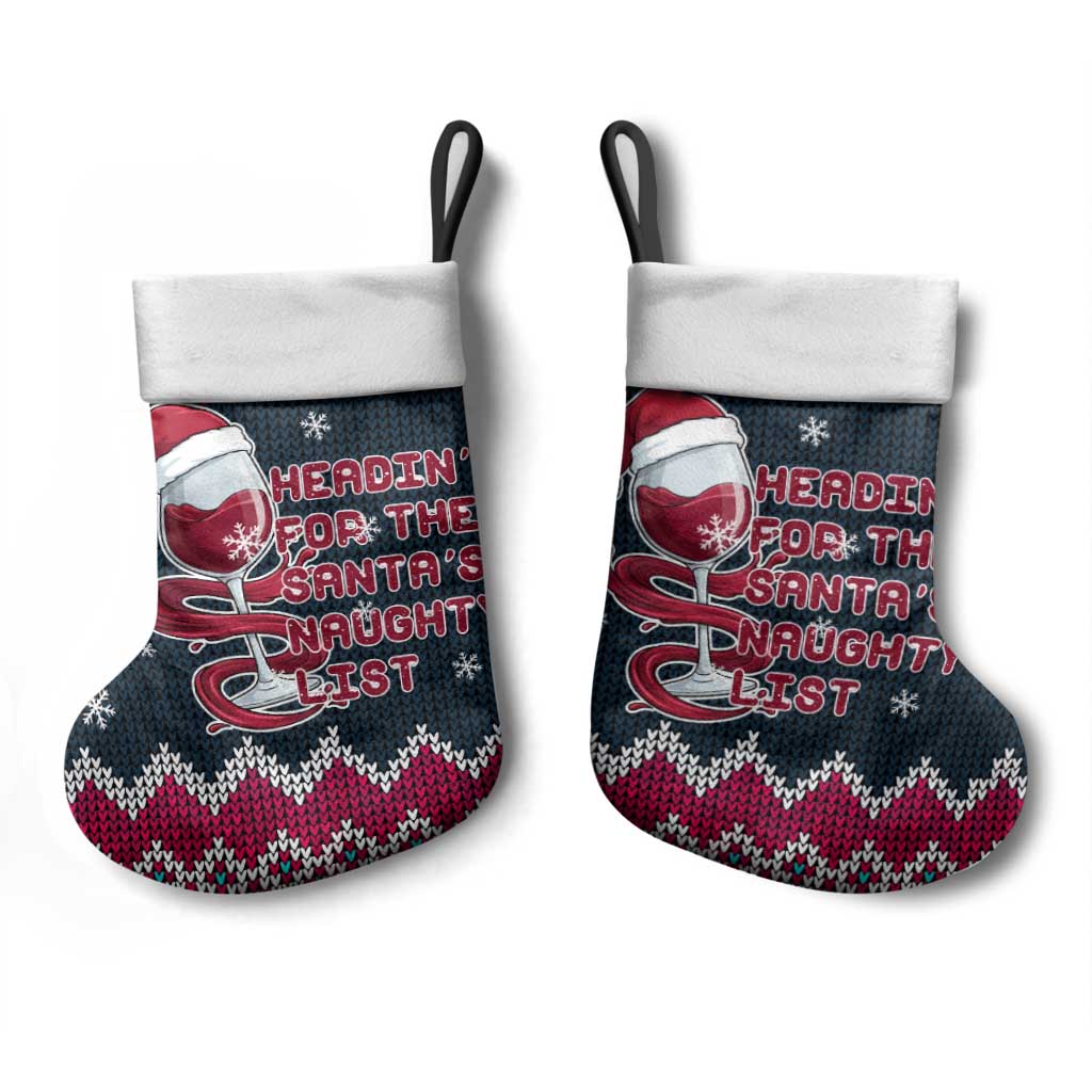Headin For Santas Naughty Christmas Christmas Stocking Xmas Holiday Patterns - Wonder Print Shop