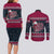 Headin For Santas Naughty Christmas Christmas Couples Matching Long Sleeve Bodycon Dress and Long Sleeve Button Shirt Xmas Holiday Patterns - Wonder Print Shop