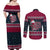 Headin For Santas Naughty Christmas Christmas Couples Matching Off Shoulder Maxi Dress and Long Sleeve Button Shirt Xmas Holiday Patterns - Wonder Print Shop