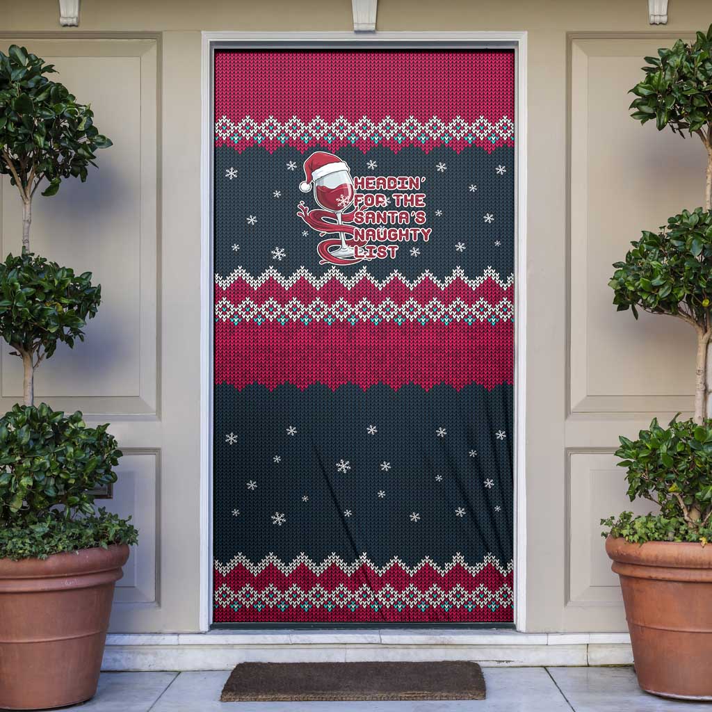 Headin For Santas Naughty Christmas Christmas Door Cover Xmas Holiday Patterns - Wonder Print Shop
