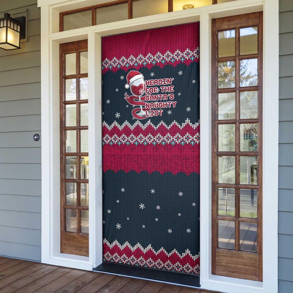 Headin For Santas Naughty Christmas Christmas Door Cover Xmas Holiday Patterns - Wonder Print Shop