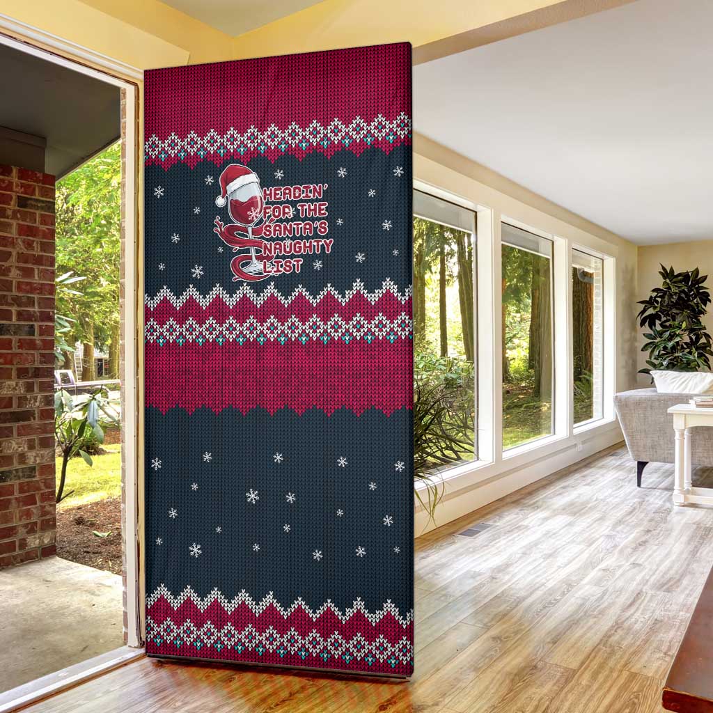 Headin For Santas Naughty Christmas Christmas Door Cover Xmas Holiday Patterns - Wonder Print Shop
