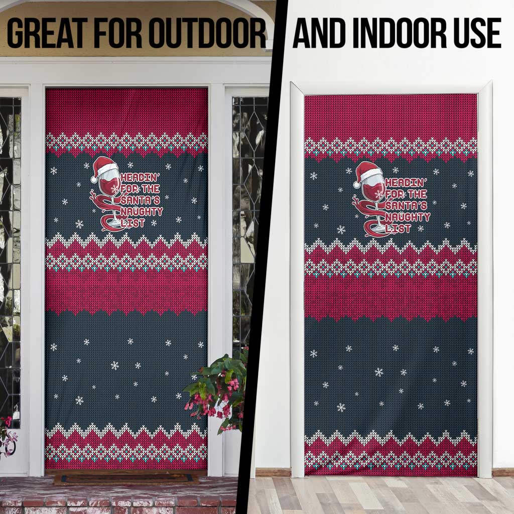 Headin For Santas Naughty Christmas Christmas Door Cover Xmas Holiday Patterns - Wonder Print Shop