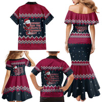 Headin For Santas Naughty Christmas Christmas Family Matching Mermaid Dress and Hawaiian Shirt Xmas Holiday Patterns - Wonder Print Shop