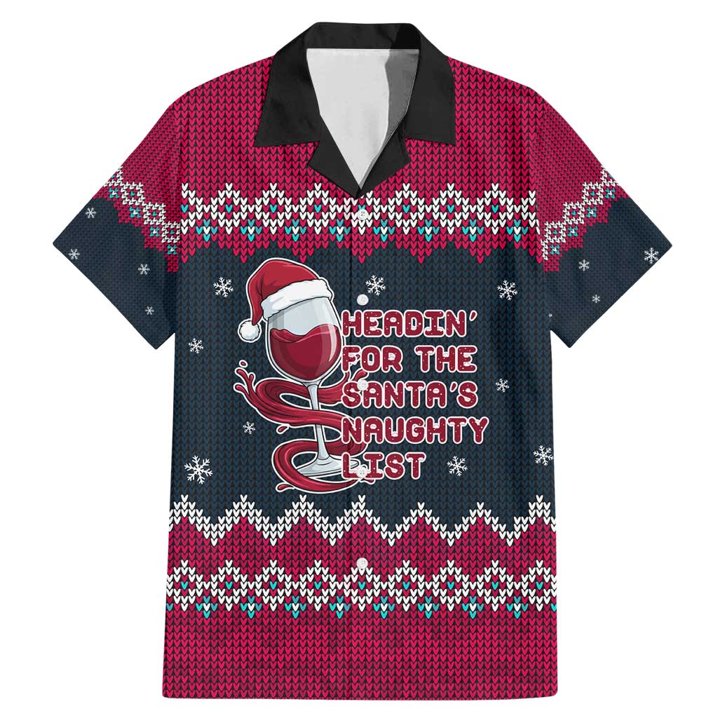 Headin For Santas Naughty Christmas Christmas Family Matching Mermaid Dress and Hawaiian Shirt Xmas Holiday Patterns - Wonder Print Shop