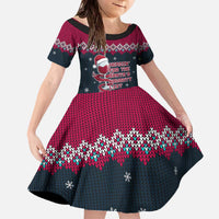 Headin For Santas Naughty Christmas Christmas Family Matching Off The Shoulder Long Sleeve Dress and Hawaiian Shirt Xmas Holiday Patterns - Wonder Print Shop