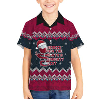 Headin For Santas Naughty Christmas Christmas Family Matching Off The Shoulder Long Sleeve Dress and Hawaiian Shirt Xmas Holiday Patterns - Wonder Print Shop