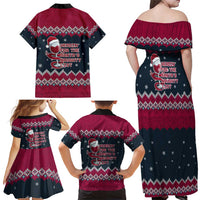 Headin For Santas Naughty Christmas Christmas Family Matching Off Shoulder Maxi Dress and Hawaiian Shirt Xmas Holiday Patterns - Wonder Print Shop