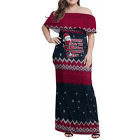 Headin For Santas Naughty Christmas Christmas Family Matching Off Shoulder Maxi Dress and Hawaiian Shirt Xmas Holiday Patterns - Wonder Print Shop