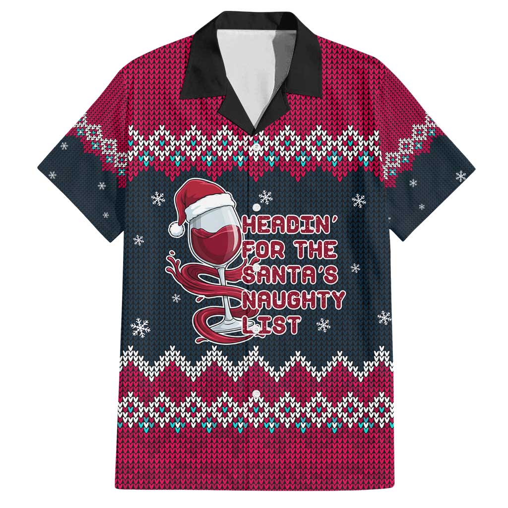 Headin For Santas Naughty Christmas Christmas Family Matching Summer Maxi Dress and Hawaiian Shirt Xmas Holiday Patterns - Wonder Print Shop