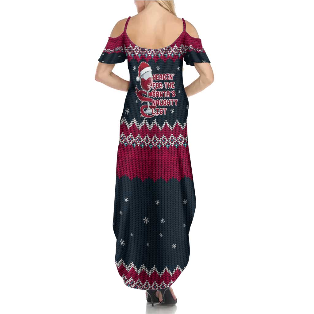 Headin For Santas Naughty Christmas Christmas Family Matching Summer Maxi Dress and Hawaiian Shirt Xmas Holiday Patterns - Wonder Print Shop