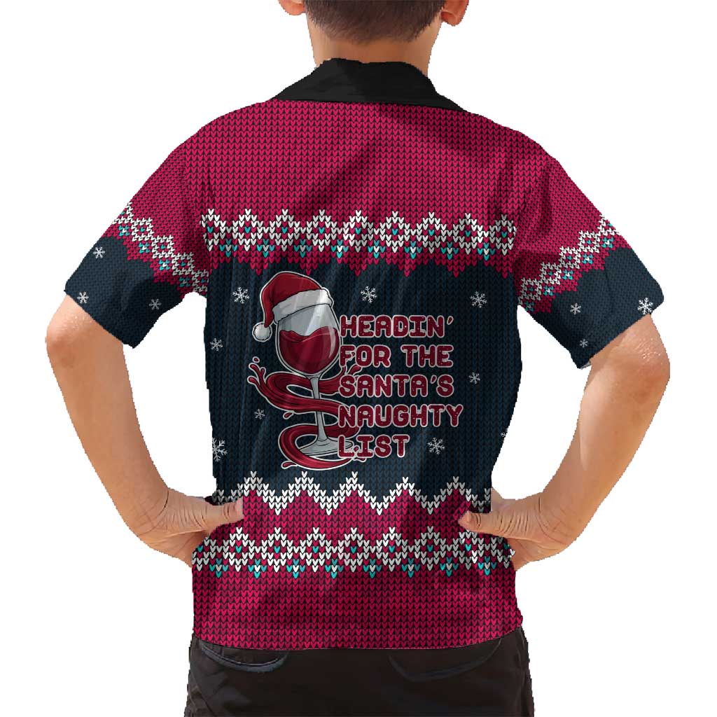 Headin For Santas Naughty Christmas Christmas Family Matching Tank Maxi Dress and Hawaiian Shirt Xmas Holiday Patterns - Wonder Print Shop