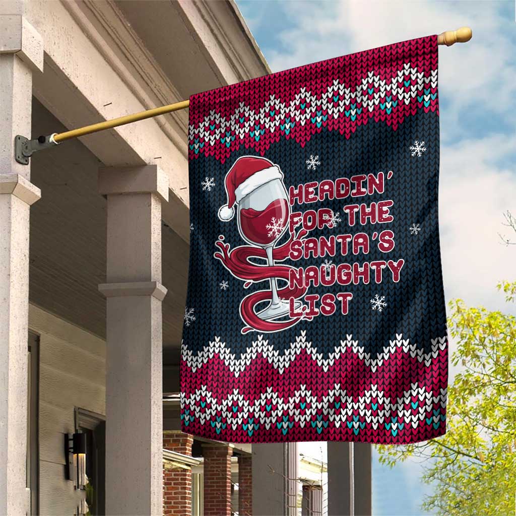 Headin For Santas Naughty Christmas Christmas Garden Flag Xmas Holiday Patterns - Wonder Print Shop
