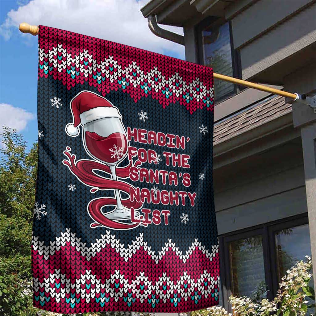 Headin For Santas Naughty Christmas Christmas Garden Flag Xmas Holiday Patterns - Wonder Print Shop