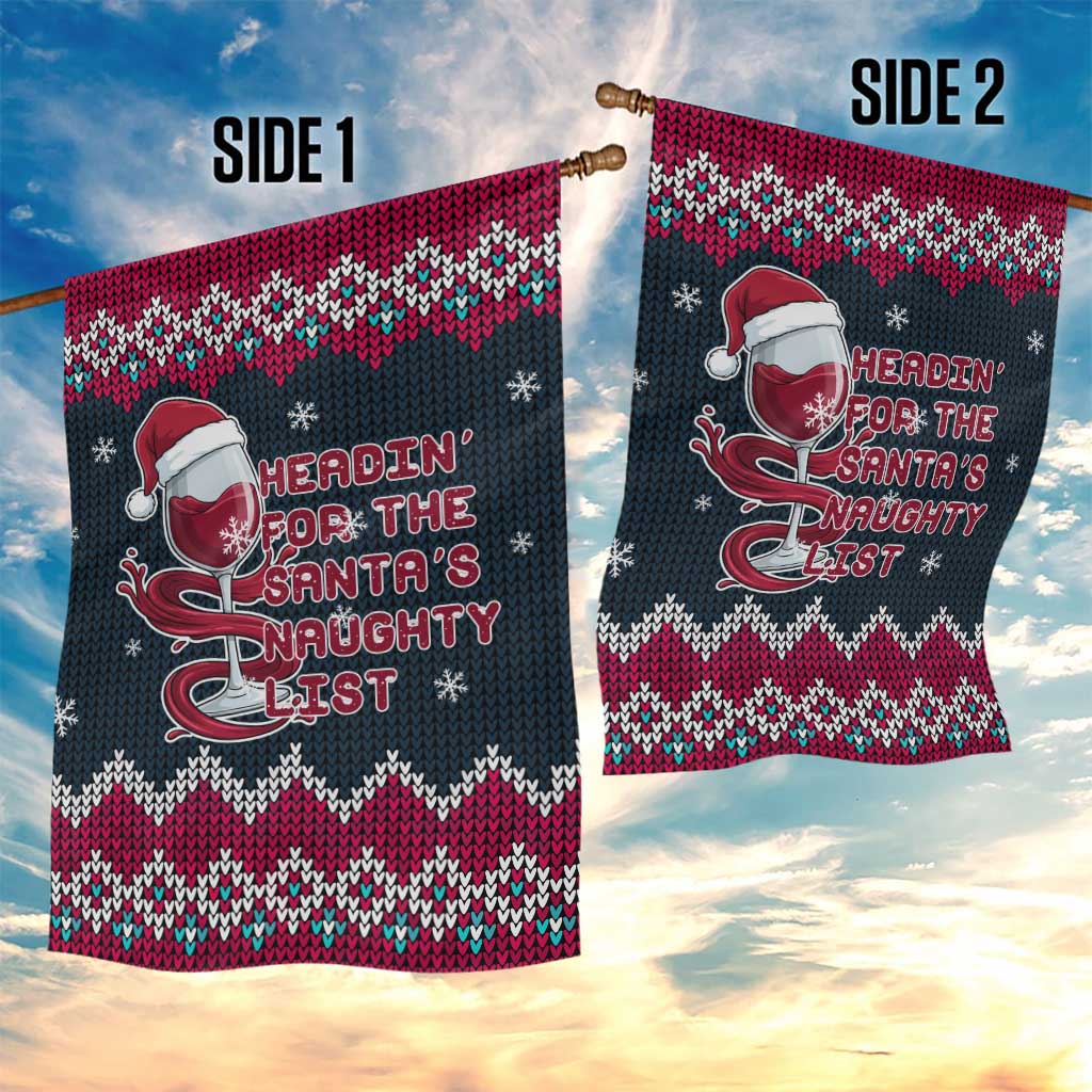 Headin For Santas Naughty Christmas Christmas Garden Flag Xmas Holiday Patterns - Wonder Print Shop