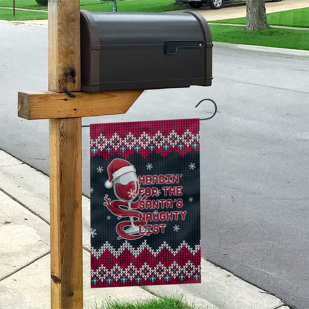 Headin For Santas Naughty Christmas Christmas Garden Flag Xmas Holiday Patterns - Wonder Print Shop