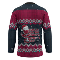 Headin For Santas Naughty Christmas Christmas Hockey Jersey Xmas Holiday Patterns - Wonder Print Shop