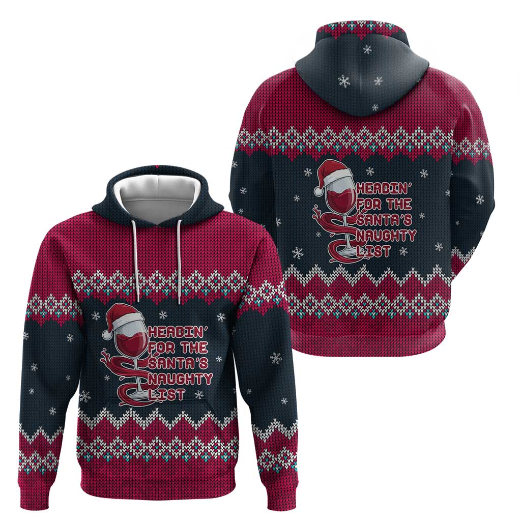 Headin For Santas Naughty Christmas Christmas Hoodie Xmas Holiday Patterns - Wonder Print Shop