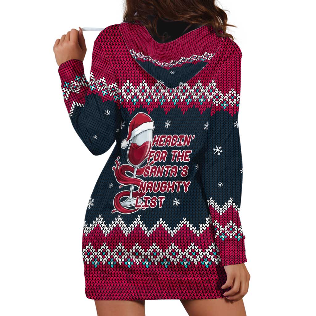 Headin For Santas Naughty Christmas Christmas Hoodie Dress Xmas Holiday Patterns - Wonder Print Shop