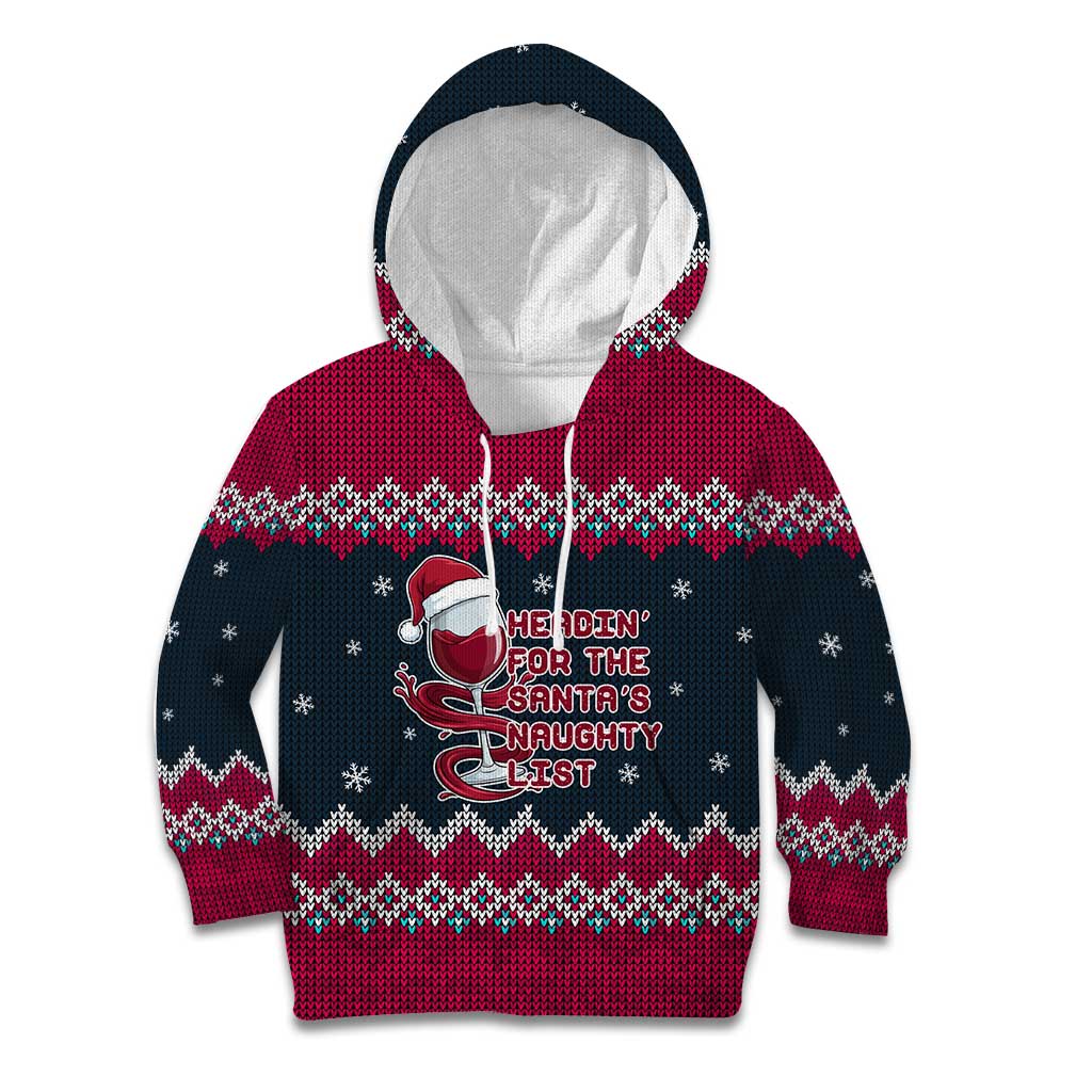 Headin For Santas Naughty Christmas Christmas Kid Hoodie Xmas Holiday Patterns - Wonder Print Shop