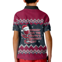 Headin For Santas Naughty Christmas Christmas Kid Polo Shirt Xmas Holiday Patterns - Wonder Print Shop