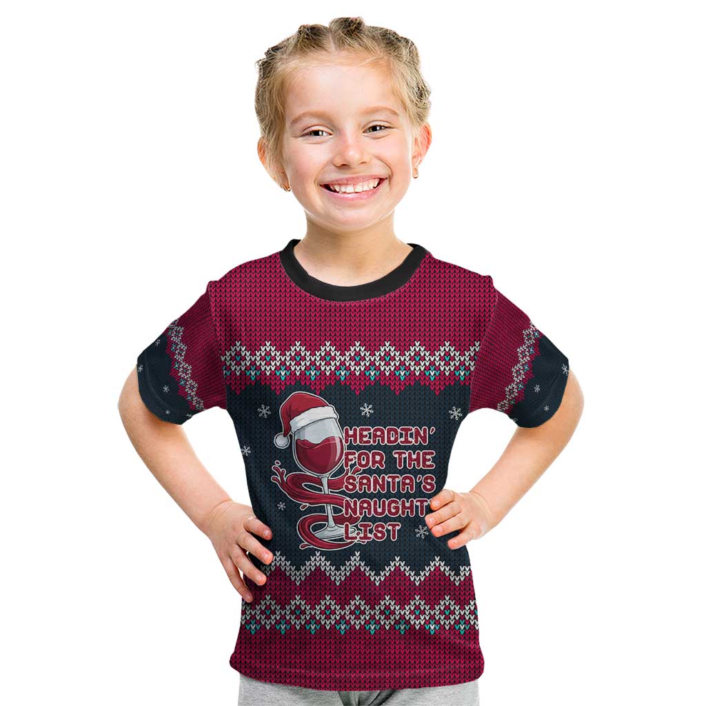 Headin For Santas Naughty Christmas Christmas Kid T Shirt Xmas Holiday Patterns - Wonder Print Shop