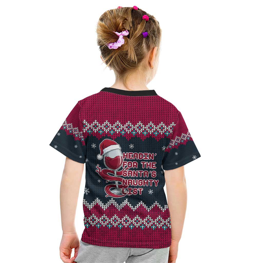 Headin For Santas Naughty Christmas Christmas Kid T Shirt Xmas Holiday Patterns - Wonder Print Shop