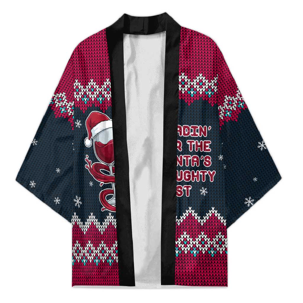 Headin For Santas Naughty Christmas Christmas Kimono Xmas Holiday Patterns - Wonder Print Shop