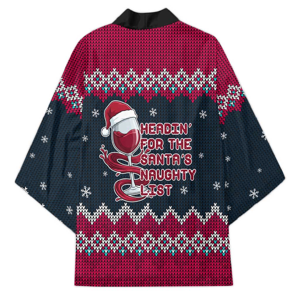 Headin For Santas Naughty Christmas Christmas Kimono Xmas Holiday Patterns - Wonder Print Shop